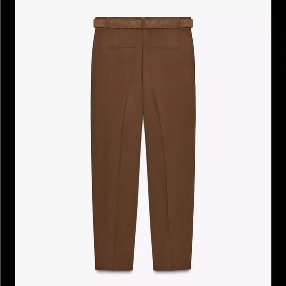 Zara brown belted flowy pants - Picture 7 of 7